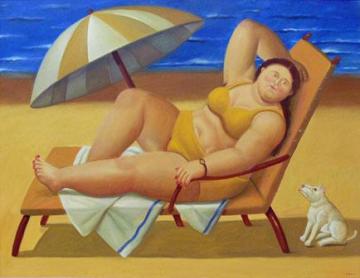 Bather Artwork by Fernando Botero