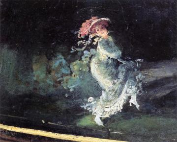Girl in White Cakewalking Artwork by Everett Shinn