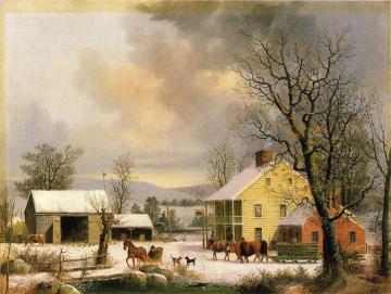 Winter in the Country Artwork by George Henry Durrie
