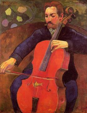 The Cellist Artwork by Paul Gauguin