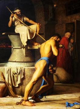 Samson And The Philistines (samson Hos Filistrene) Artwork by Carl Heinrich Bloch