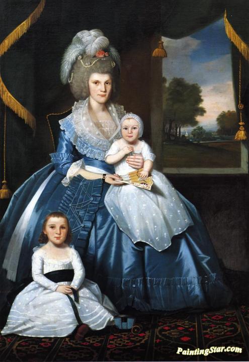 Mrs. Benjamin Tallmadge and Son Henry Floyd and Daughter Maria Jones Artwork by Ralph Earl