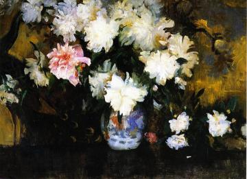 Peonies Artwork by Edmund Tarbell