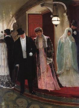 Leaving the Opera Artwork by Jean Georges Beraud