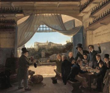 Crown Prince Ludwig in the Spanish Wine Tavern in Rome Artwork by Franz Ludwig Catel