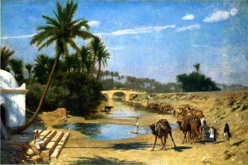 Landscape - Caravan Artwork by Jean Leon Gerome