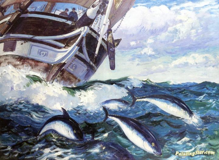 At Full Sail Artwork by Gifford Beal