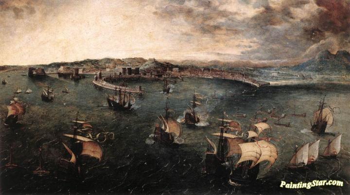 Naval Battle in the Gulf of Naples Artwork by Pieter Bruegel the Elder