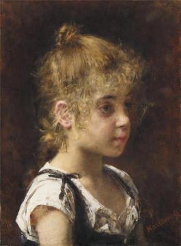 Portait of a Young Girl Artwork by Alexei Harlamoff