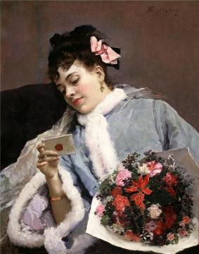 The Love Letter Artwork by Raimundo de Madrazo y Garreta