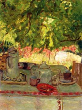 Breakfast Under The Arbor Artwork by Pierre Bonnard
