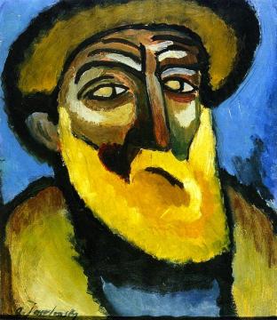 Head Of An Old Man With Beard Artwork by Alexej Jawlensky