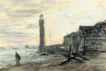 Lighthouse near Honfleur Artwork by Eugène-Louis Boudin