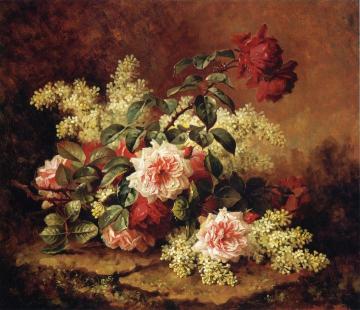 Roses And Mahogany Artwork by Paul De Longpre