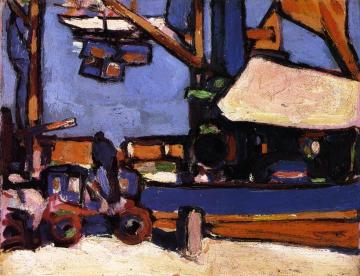Loading In Royan Harbour Artwork by John Duncan Fergusson