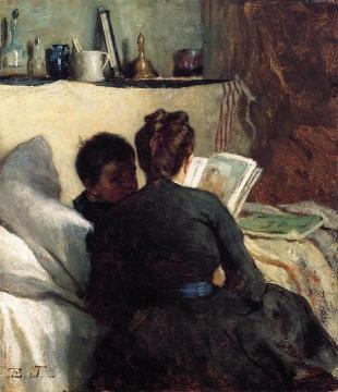 The Little Convalescent Artwork by Eastman Johnson