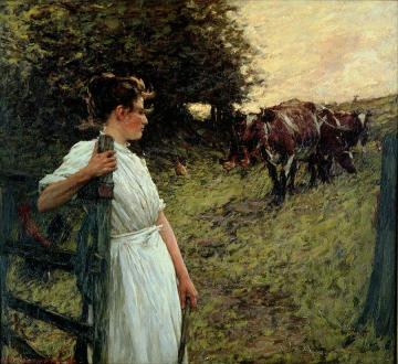 The Farmer's Daughter Artwork by Henry la Thangue