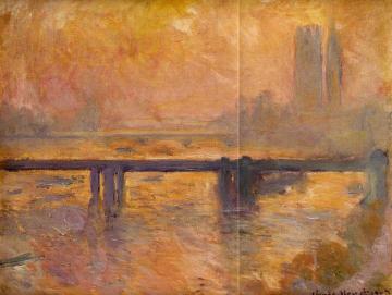 Charing Cross Bridge Artwork by Claude Oscar Monet