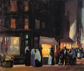 Bleeker And Carmine Streets Artwork by George Benjamin Luks