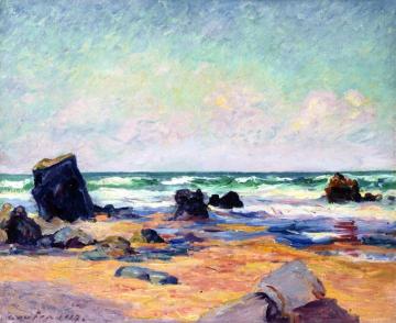 Low Tode at the Beach of Port Blanc Artwork by Maxime Maufra