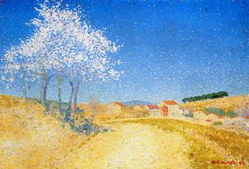 Almond Trees In Flower Artwork by Achille Lauge