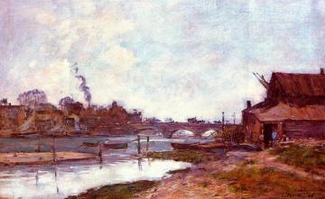 Bridge on the River Touques at Deauville Artwork by Eugène-Louis Boudin