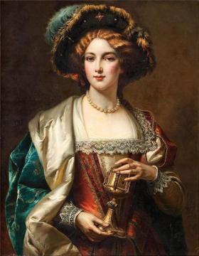 Portrait Of A Noblewoman Artwork by Cesare Auguste Detti
