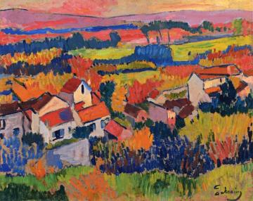 Landscape Near Chatou Artwork by Andre Derain
