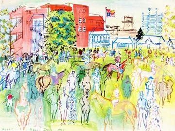 Paddock And Racegoers At Ascot Artwork by Raoul Dufy