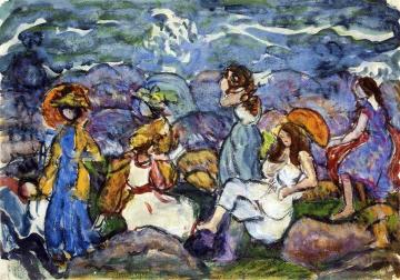 On the Rocks, North Shore Artwork by Maurice Prendergast