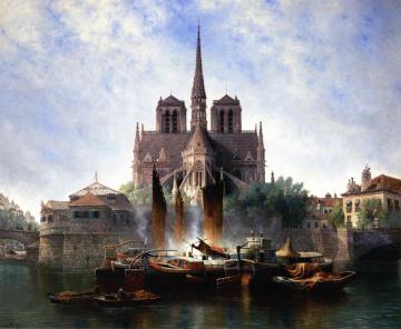 Notre Dame, Paris Artwork by Edwin Deakin