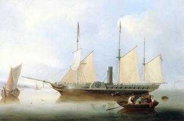 Unicorn in Salem Harbor Artwork by Fitz Hugh Lane