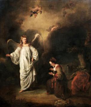 Hagar Meeting The Angel In The Desert Artwork by Ferdinand Bol