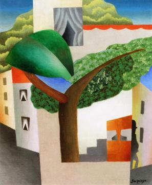 Landscape - Man in the City Artwork by Alexandr Archipenko