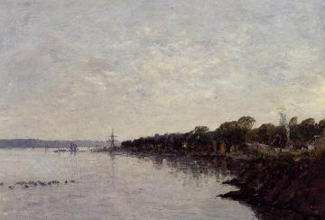 Brest, the Banks of the Harbor Artwork by Eugène-Louis Boudin