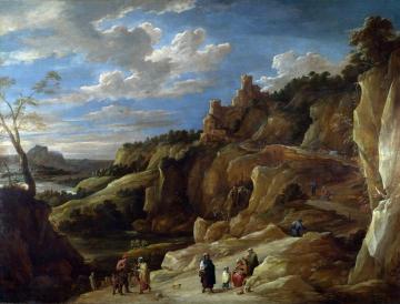 A Gipsy Fortune Teller In A Hilly Landscape Artwork by David Teniers II