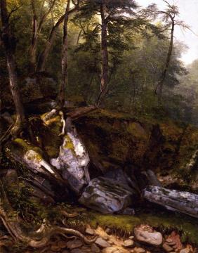 Study from Nature: Rocks and Trees in the Catskills, New York Artwork by Asher B. Durand