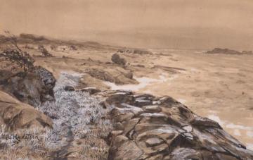 Coastal Landscape (Kystlandskap) Artwork by Nils Hansteen