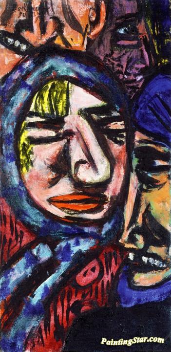Bowery Artwork by Max Beckmann