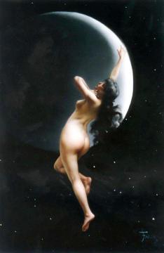 Moon Nymph Artwork by Luis Falero