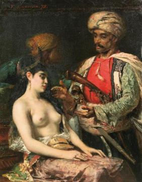 La Nouvelle Favorite (the New Favorite) Artwork by Fernand Cormon