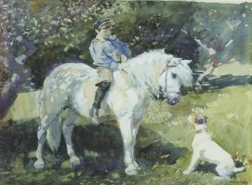 An Old Favorite Artwork by Sir Alfred James Munnings