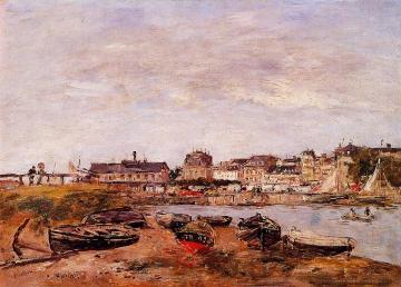 Trouville, the View from Deauville on Market Day Artwork by Eugène-Louis Boudin