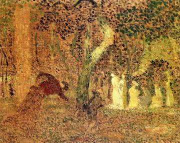 In the Bois de Boulogne Artwork by Edouard Vuillard