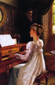 Courtship Artwork by Edmund Blair Leighton