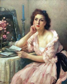 The Love Letter And Mirror Artwork by Fernand Toussaint