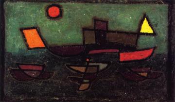 Afbahrender Dampfer Artwork by Paul Klee