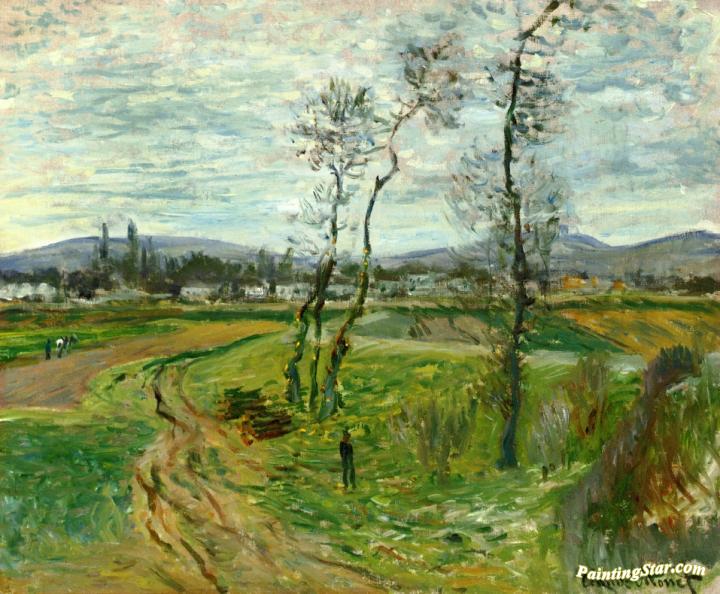 A Field At Gennevilliers Artwork by Claude Oscar Monet
