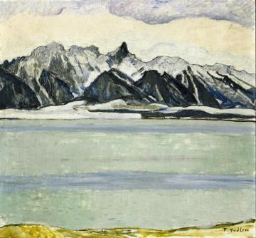 Thumersee With Stockhornkette In Winter Artwork by Ferdinand Hodler