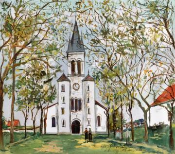 Church at Orthez Artwork by Maurice Utrillo